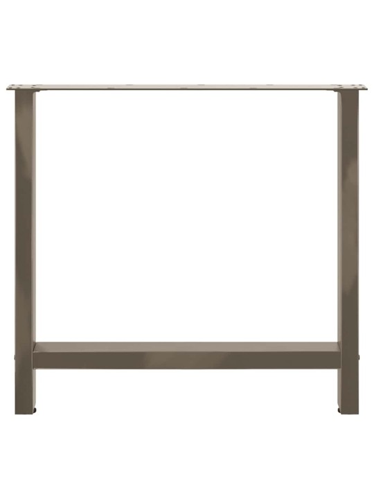 Nohy k jídelnímu stolu z přírodní oceli 2 ks 80 x (72-73) cm ocel