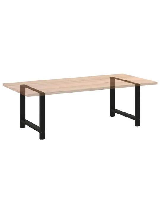 Nohy k jídelnímu stolu černé 2 ks 90 x (72-73) cm ocelové