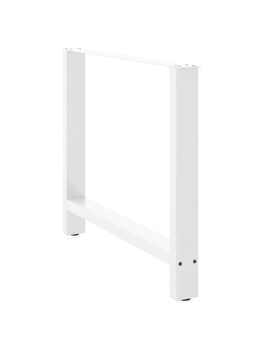 Nohy k jídelnímu stolu bílé 2 ks 90 x (72-73) cm ocelové