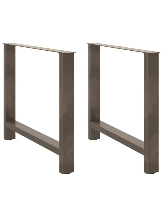 Nohy k jídelnímu stolu z přírodní oceli 2 ks 90 x (72-73) cm ocel