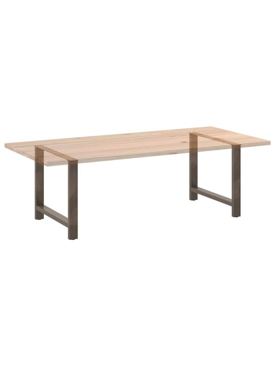 Nohy k jídelnímu stolu z přírodní oceli 2 ks 90 x (72-73) cm ocel