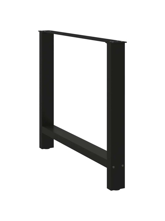 Nohy k jídelnímu stolu černé 2 ks 100 x (72-73) cm ocelové
