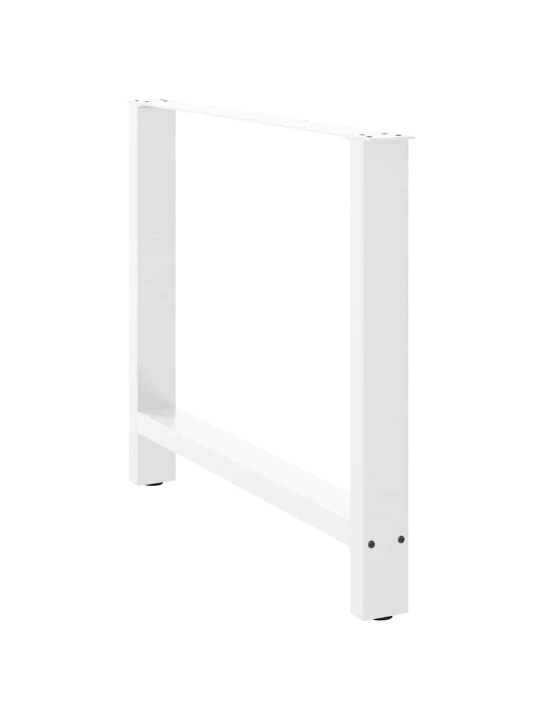 Nohy k jídelnímu stolu bílé 2 ks 100 x (72-73) cm ocelové