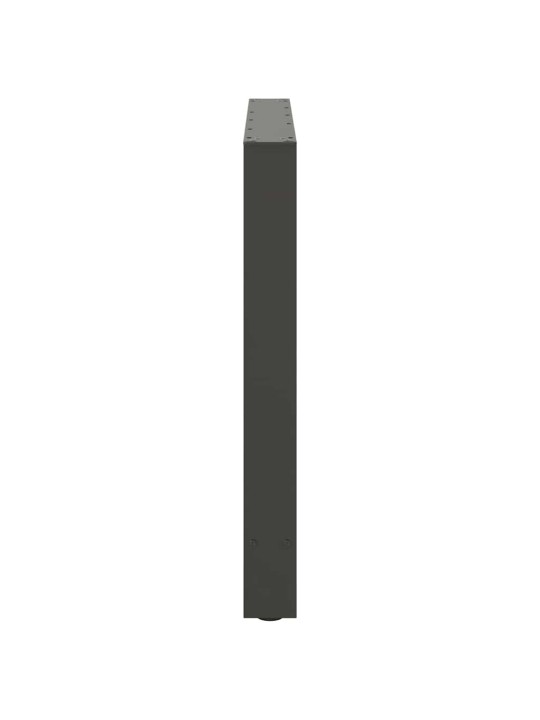 Nohy k jídelnímu stolu antracitové 2 ks 100 x (72-73) cm ocelové