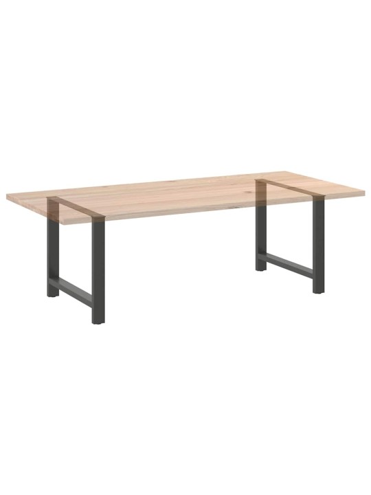 Nohy k jídelnímu stolu antracitové 2 ks 100 x (72-73) cm ocelové