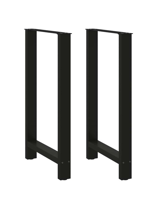 Nohy barového stolu černé 2 ks 60 x (100-101) cm ocelové