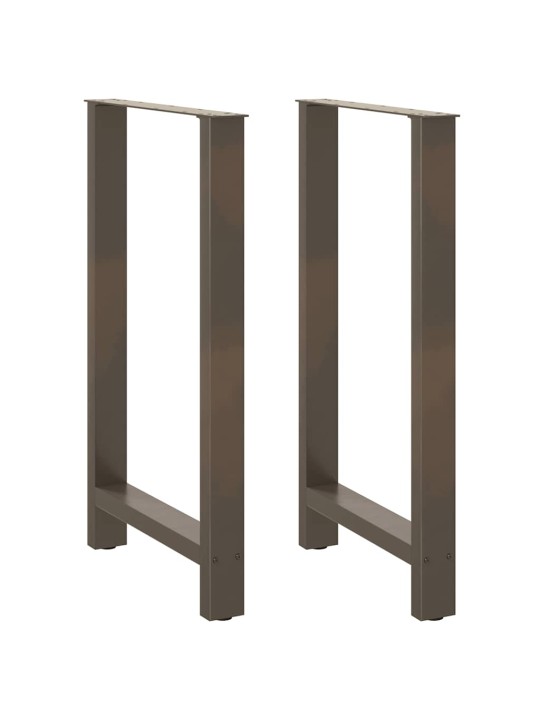 Nohy barového stolu z přírodní oceli 2 ks 60 x (100-101) cm ocel