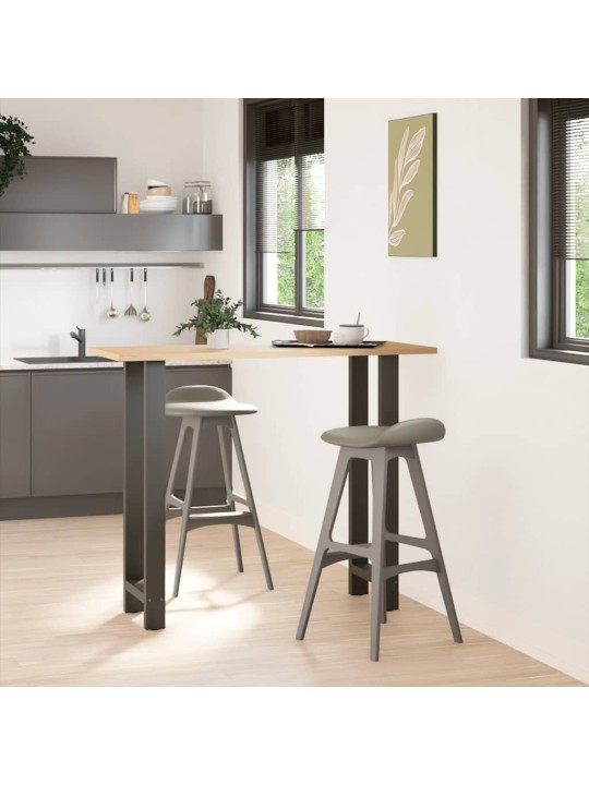 Nohy k barovému stolu antracitové 2 ks 40 x (110-111) cm ocelové
