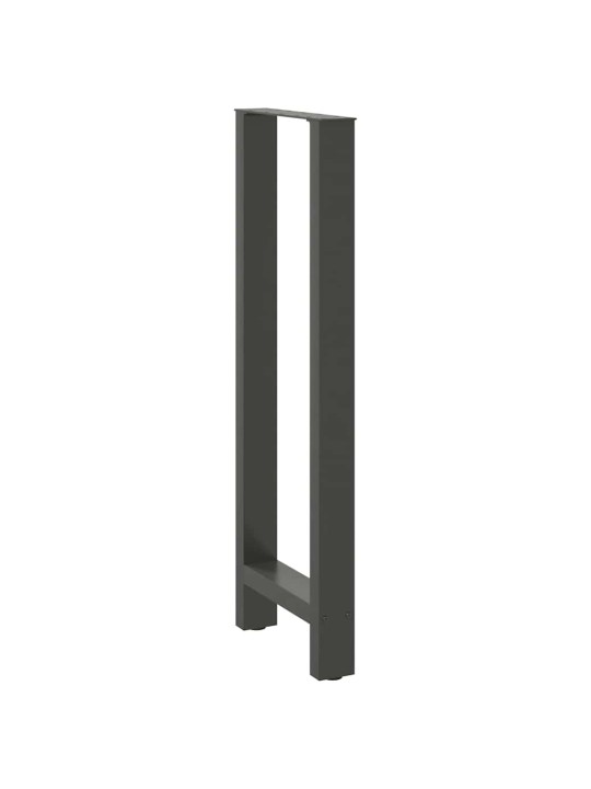 Nohy k barovému stolu antracitové 2 ks 40 x (110-111) cm ocelové