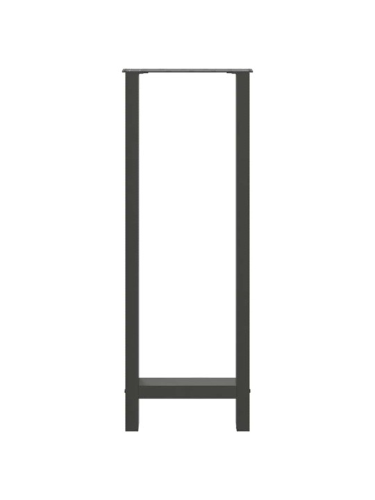 Nohy k barovému stolu antracitové 2 ks 40 x (110-111) cm ocelové