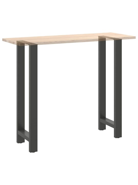 Nohy k barovému stolu antracitové 2 ks 40 x (110-111) cm ocelové