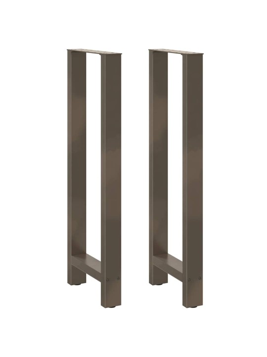 Nohy barového stolu z přírodní oceli 2 ks 40 x (110-111) cm ocel