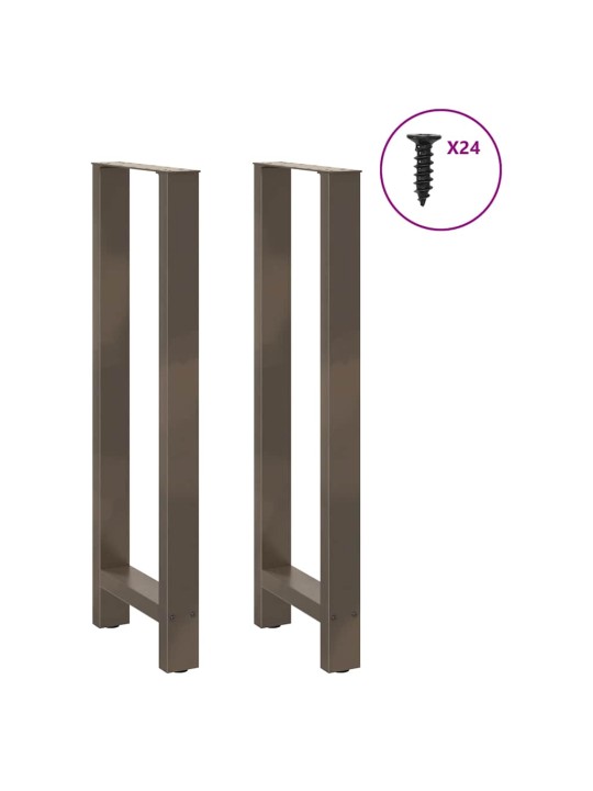 Nohy barového stolu z přírodní oceli 2 ks 50 x (110-111) cm ocel