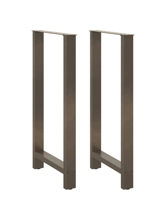 Nohy barového stolu z přírodní oceli 2 ks 60 x (110-111) cm ocel