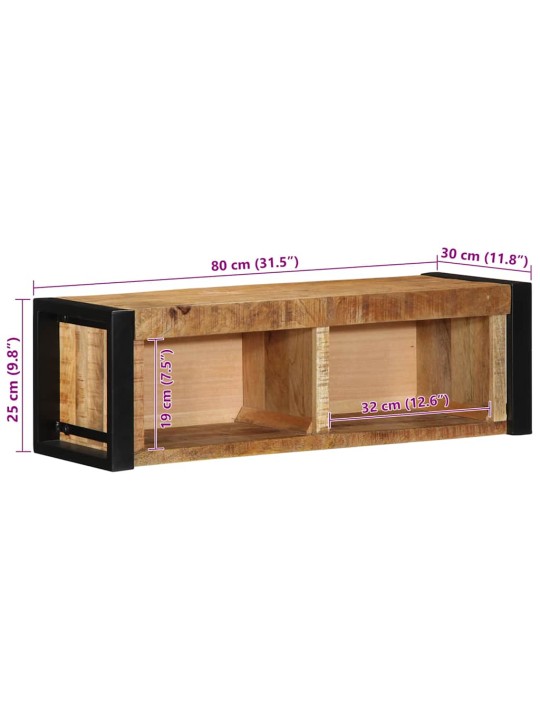 Tv skříňka 80x30x25 cm masivní hrubý mangovník
