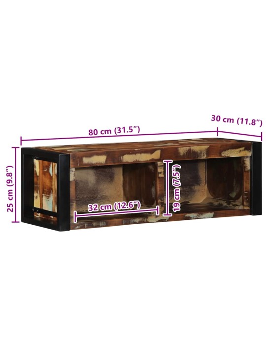 Tv skříňka vícebarevné 80x30x25 cm recyklované dřevo