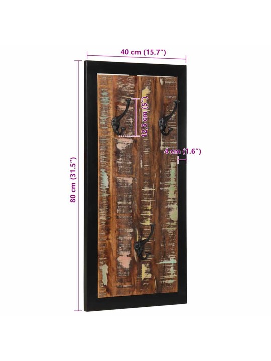 Věšák na kabáty vícebarevné 40x2x80 cm recyklované dřevo