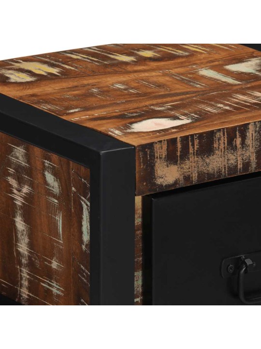 Noční skříňka multicolour 40x35x25 cm masivní dřevo reclaimed