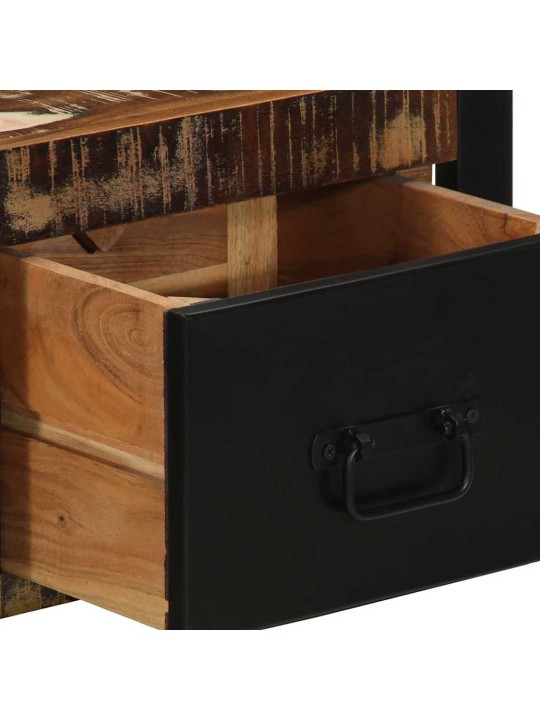 Noční skříňka multicolour 40x35x25 cm masivní dřevo reclaimed