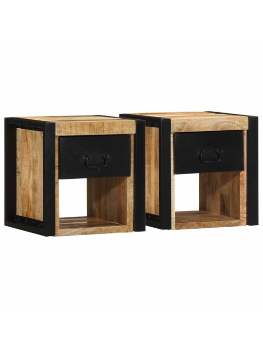 Noční stolky 2 ks 40x35x40 cm hrubý mangovník