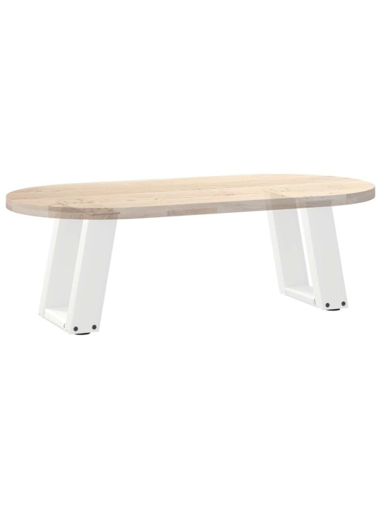 Nohy konferenčního stolku ve tvaru u, 2 ks, bílé, 30 x (30-31) cm, ocel