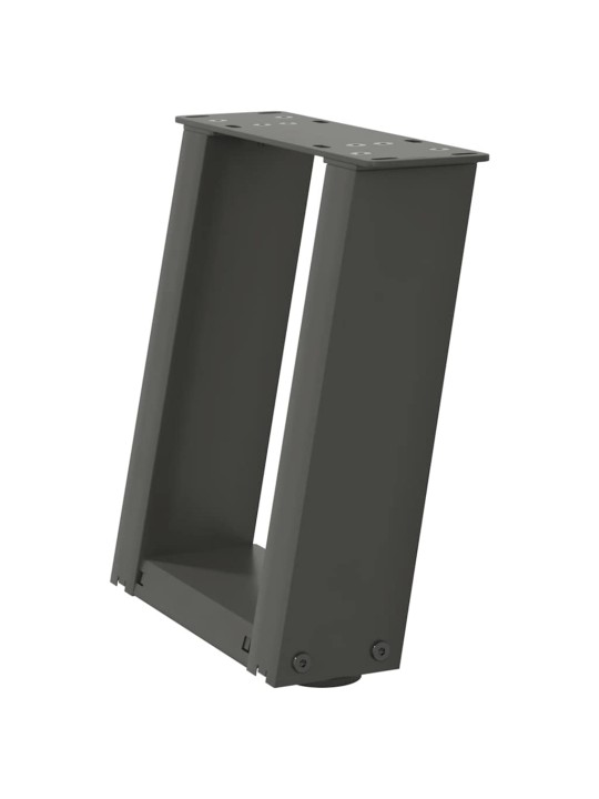 Nohy konferenčního stolku ve tvaru u 2 ks antracitové 30 x (30-31) cm ocelové