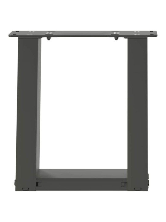 Nohy konferenčního stolku ve tvaru u 2 ks antracitové 30 x (30-31) cm ocelové