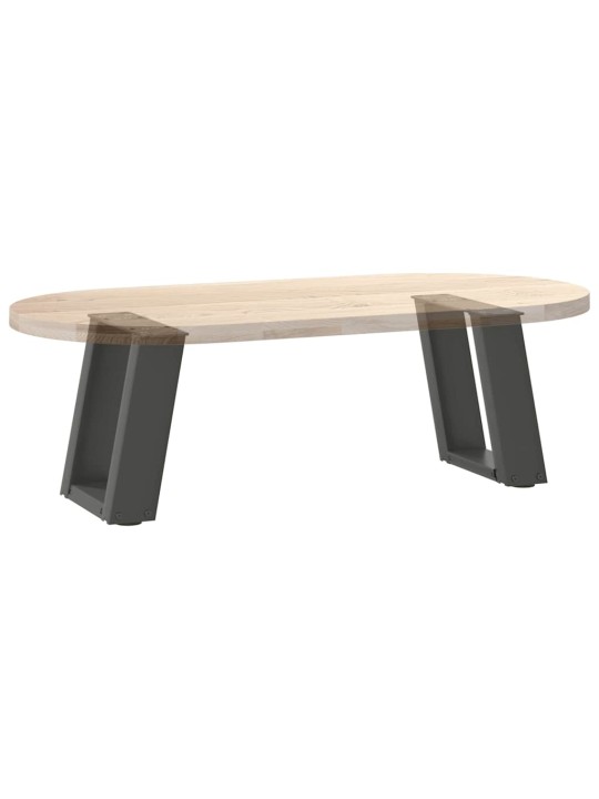 Nohy konferenčního stolku ve tvaru u 2 ks antracitové 30 x (30-31) cm ocelové