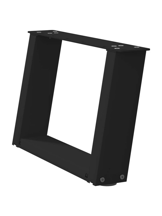 Nohy konferenčního stolku ve tvaru u, 2 ks, černé, 40 x (30-31) cm, ocel