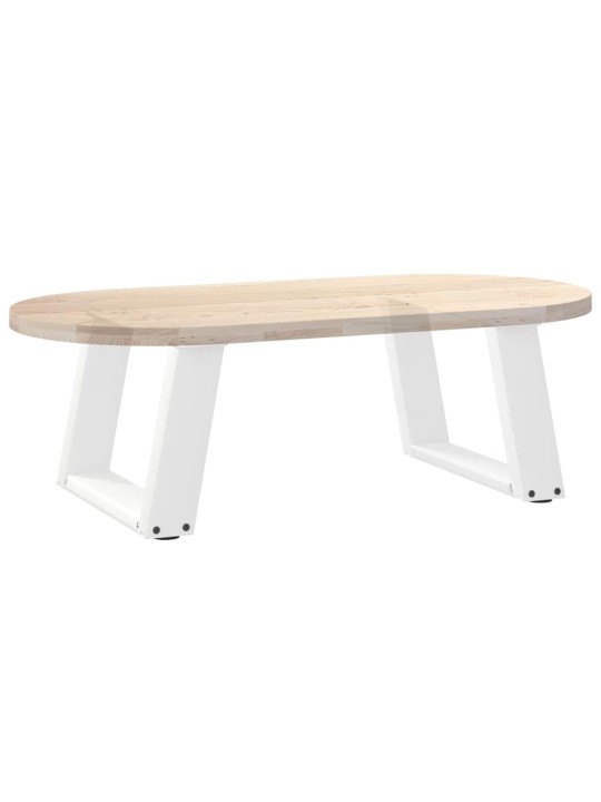 Nohy konferenčního stolku ve tvaru u, 2 ks, bílé, 40 x (30-31) cm, ocel