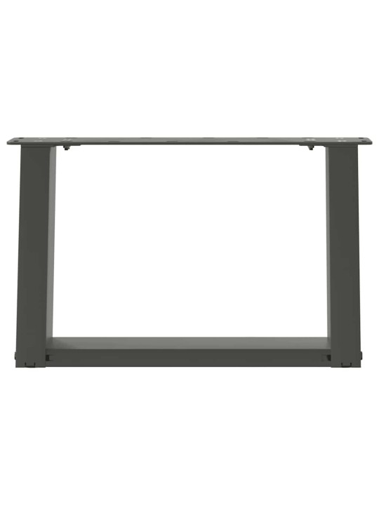 Nohy konferenčního stolku ve tvaru u 2 ks antracitové 40 x (30-31) cm ocelové