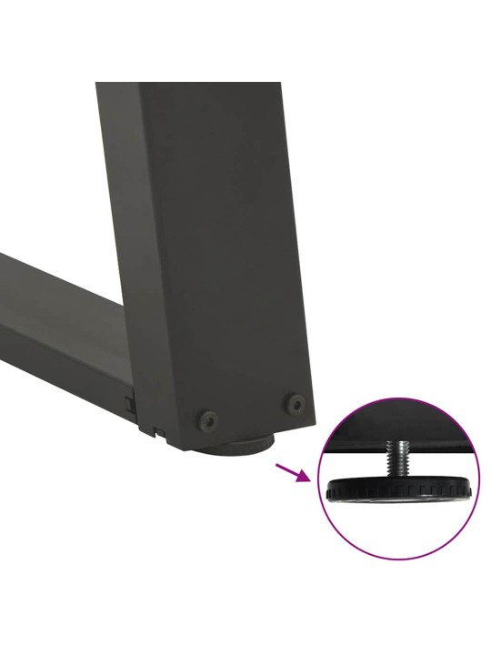 Nohy konferenčního stolku ve tvaru u 2 ks antracitové 40 x (30-31) cm ocelové