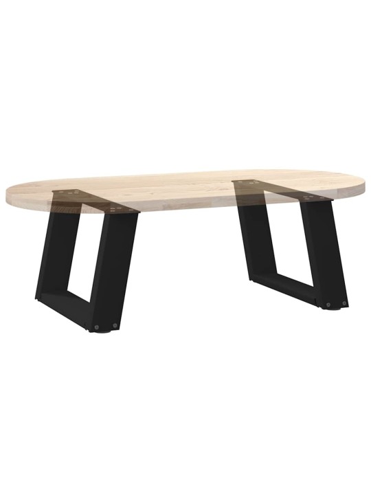 Nohy konferenčního stolku ve tvaru u, 2 ks, černé, 50 x (30-31) cm, ocel