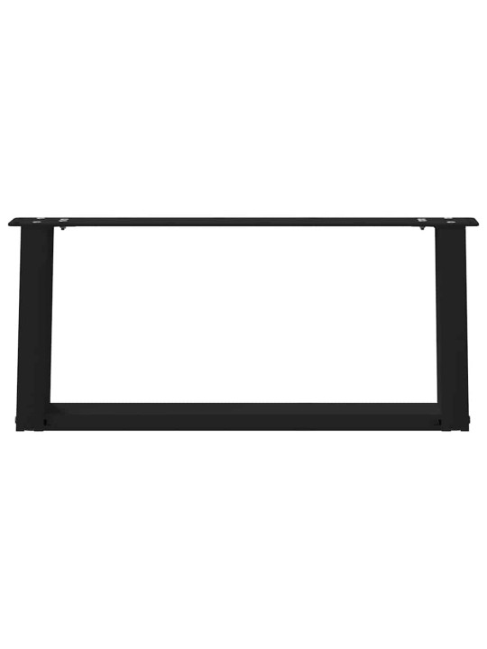 Nohy konferenčního stolku ve tvaru u, 2 ks, černé, 60 x (30-31) cm, ocel