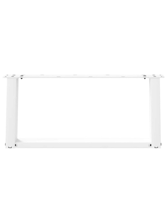 Nohy konferenčního stolku ve tvaru u, 2 ks, bílé, 60 x (30-31) cm, ocel