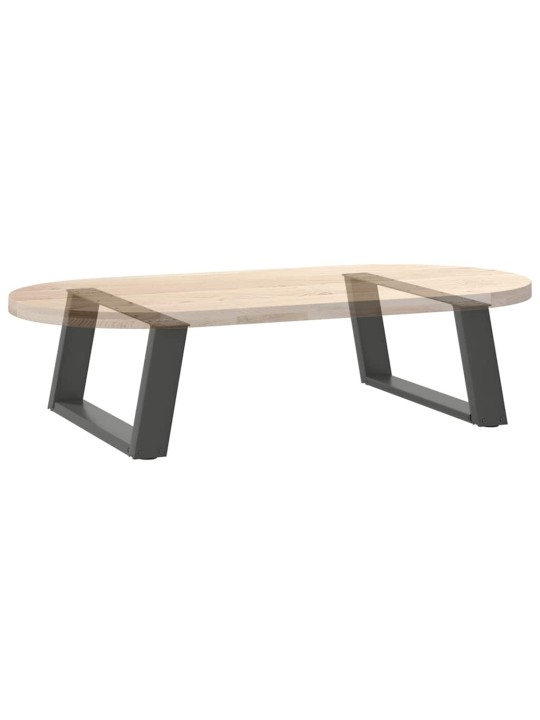 Nohy konferenčního stolku ve tvaru u 2 ks antracitové 60 x (30-31) cm ocelové