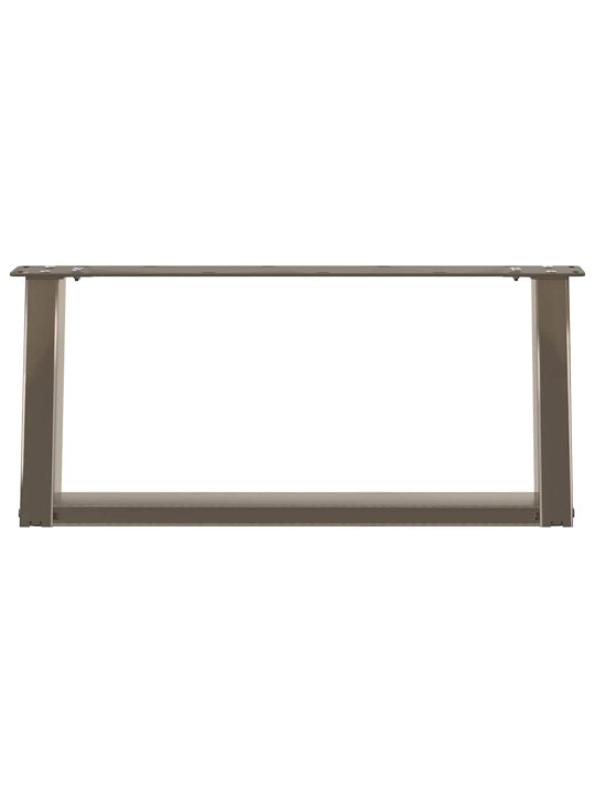 Nohy konferenčního stolku ve tvaru u, 2 ks, přírodní ocel, 60 x (30-31) cm, ocel