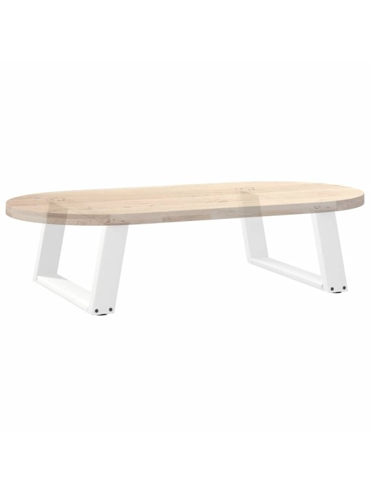 Nohy konferenčního stolku ve tvaru u, 2 ks, bílé, 70 x (30-31) cm, ocel