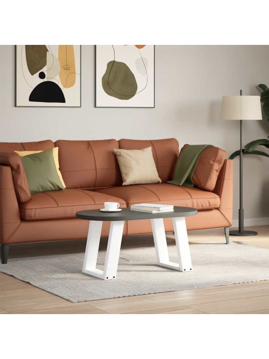 Nohy konferenčního stolku ve tvaru u, 2 ks, bílé, 28 x (42-43) cm, ocel