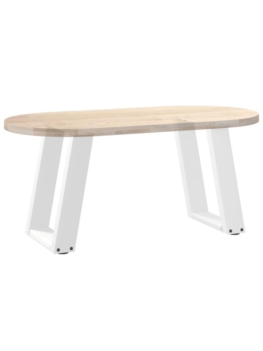 Nohy konferenčního stolku ve tvaru u, 2 ks, bílé, 28 x (42-43) cm, ocel