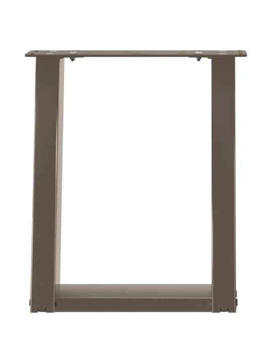 Nohy konferenčního stolku ve tvaru u, 2 ks, přírodní ocel, 28 x (42-43) cm, ocel