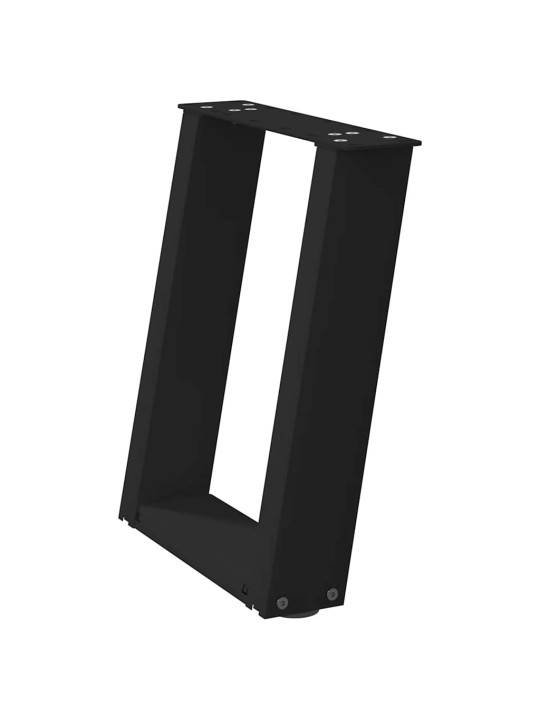 Nohy konferenčního stolku ve tvaru u, 2 ks, černé, 38 x (42-43) cm, ocel
