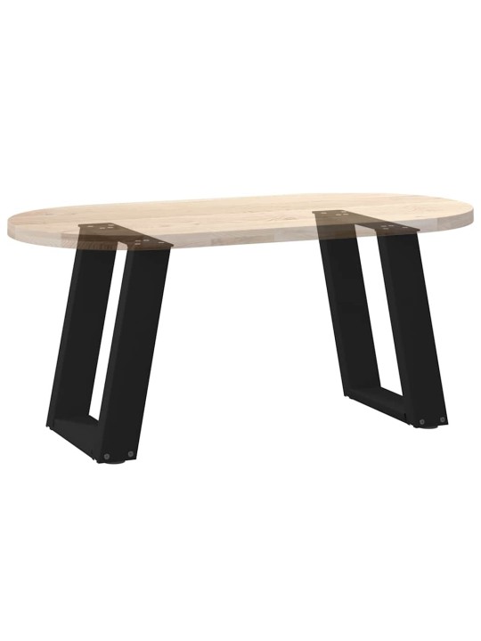 Nohy konferenčního stolku ve tvaru u, 2 ks, černé, 38 x (42-43) cm, ocel