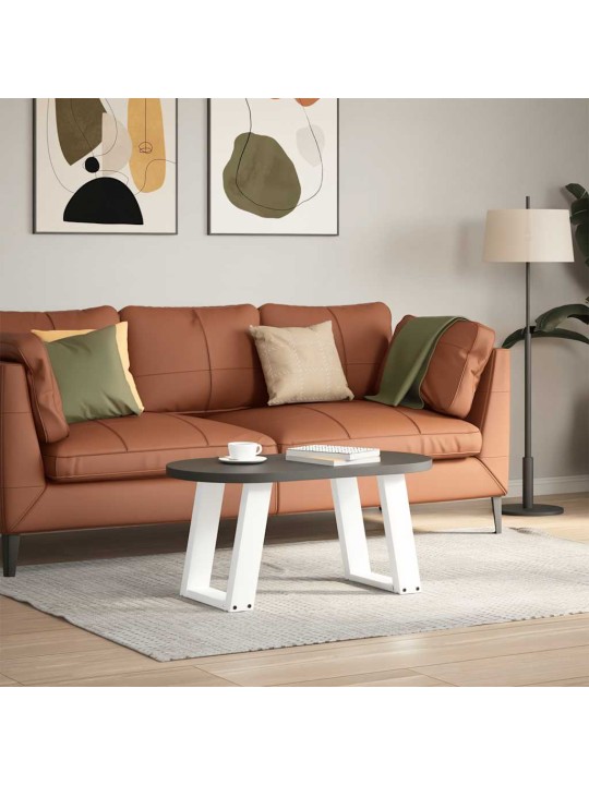 Nohy konferenčního stolku ve tvaru u, 2 ks, bílé, 38 x (42-43) cm, ocel