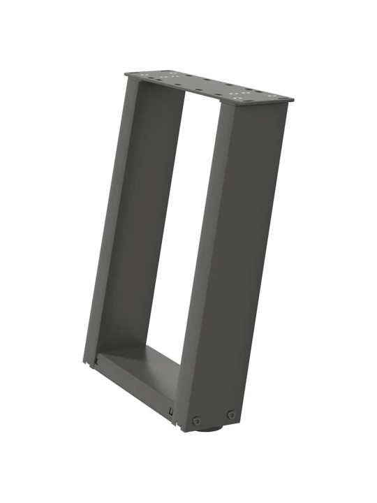 Nohy konferenčního stolku ve tvaru u 2 ks antracitové 38 x (42-43) cm ocelové