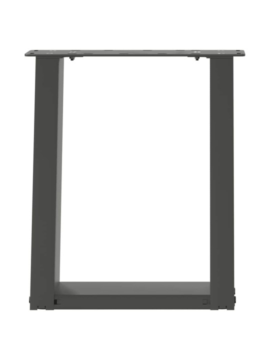 Nohy konferenčního stolku ve tvaru u 2 ks antracitové 38 x (42-43) cm ocelové