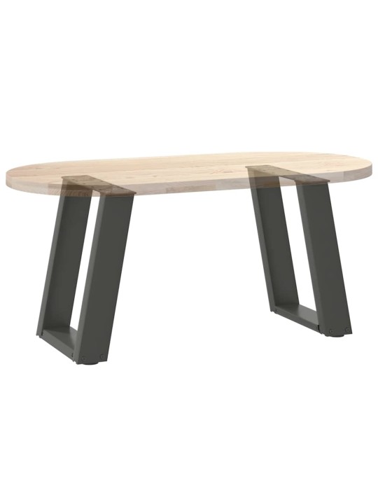Nohy konferenčního stolku ve tvaru u 2 ks antracitové 38 x (42-43) cm ocelové
