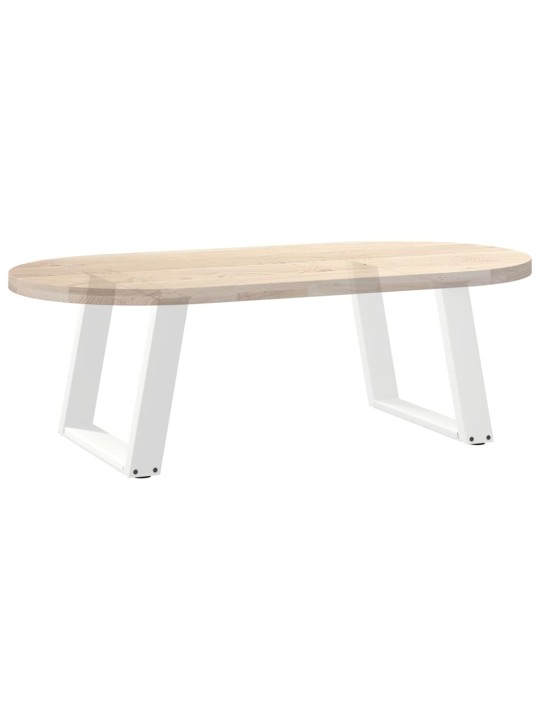 Nohy konferenčního stolku ve tvaru u, 2 ks, bílé, 50 x (42-43) cm, ocel