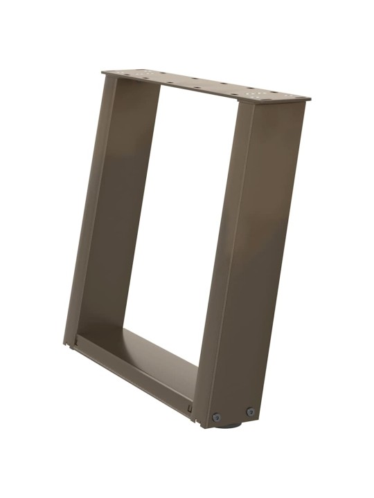 Nohy konferenčního stolku ve tvaru u, 2 ks, přírodní ocel, 50 x (42-43) cm, ocel