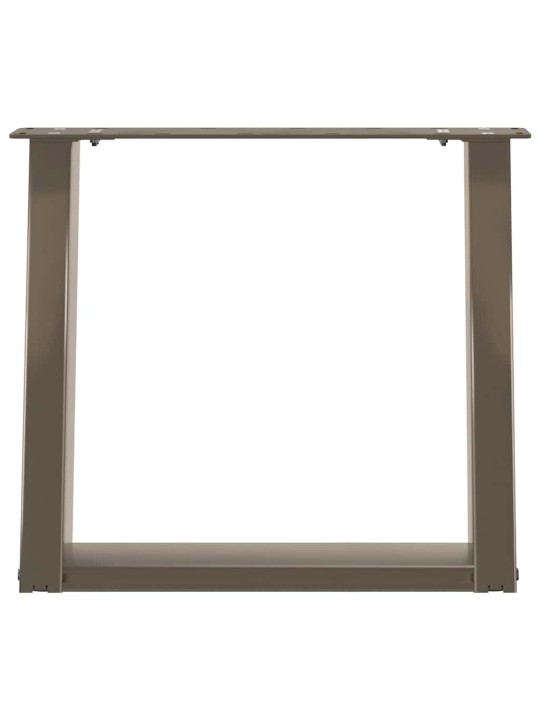 Nohy konferenčního stolku ve tvaru u, 2 ks, přírodní ocel, 50 x (42-43) cm, ocel